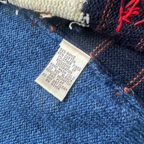 VTG Susan Bristol Cardigan Women Medium Christmas 90s Hand Embroidered Holiday - Picture 9 of 15